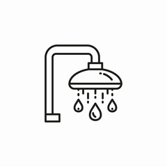 shower water drops icon sign vector