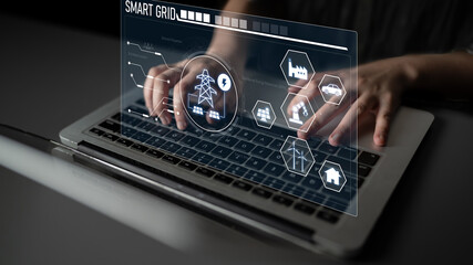 Smart grid system integrating renewable energy sources, energy storage, smart inverters, and demand...
