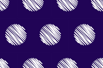 Abstract geometric pattern of white circles on a blue background. Vector illustration