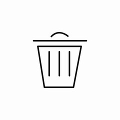 delete trash can icon sign vector