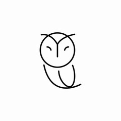 minimalist owl head icon sign vector