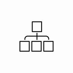 organizational structure hierarchy icon sign vector