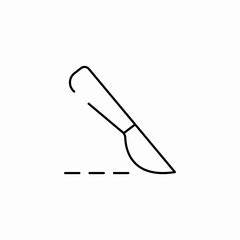 surgical scalpel cut icon sign vector