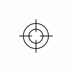 target crosshair aim icon sign vector