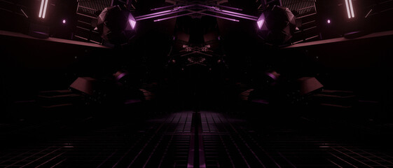Futuristic Neon Corridor