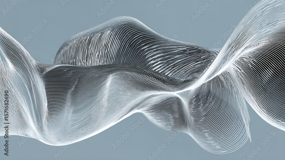 Poster modern abstract background with flowing lines. digital future technology concept. vector illustratio