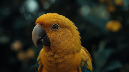 Captivating Close-Up Portrait of a Yellow-Naped Amazon Parrot with Expressive Eyes