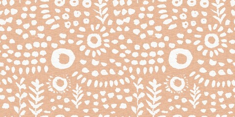 Calm minimal shape seamless border. Gender neutral baby nursery decor edging. Scandi style sketch tape in decorative kid fashion swatch. 