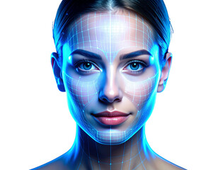  Biometric scan face overlay transparent background