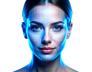  Biometric scan face overlay transparent background