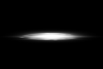 abstract white lens flare light with black background