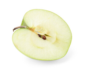 Half of fresh apple isolated on white