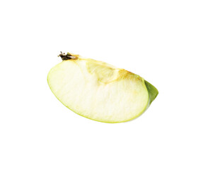 Piece of fresh apple isolated on white