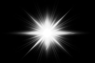 abstract star burst sunlight lens flare isolated