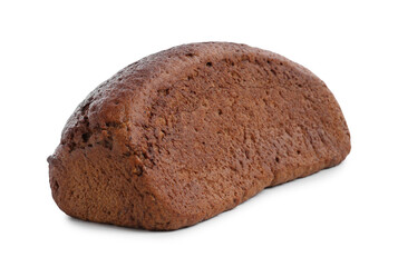 Loaf of rye bread isolated on white