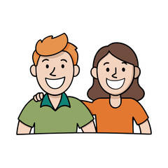 happy family vector illustration