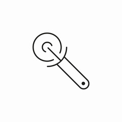 pizza cutter wheel icon sign vector