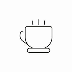 steaming hot drink icon sign vector