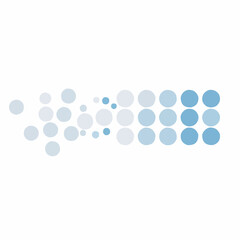 Abstract blue dots pattern on white background for design projects  