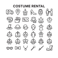 Costume rental business line icon