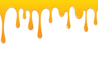 Sticky honey drops melting syrup flowing design