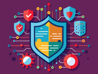 Cybersecurity system scanning digital code stream with protective shield blocking malware attack attempt