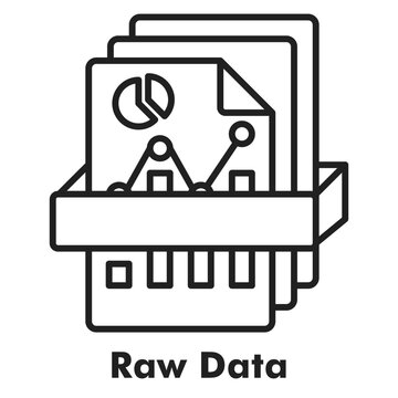 Raw Data Icon - Line Style