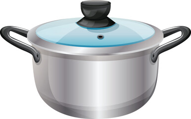 cookware pot kitchen utensil realistic style