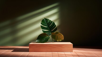 A wooden table with various flower and plant decorations, perfect for a cozy home interior