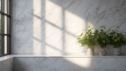 Window in a home interior with a plant pot on the wooden floor, part of the room's design and decoration