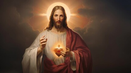 Image of Jesus of Nazareth, Christ or Jesus Christ, son of God, He is the central figure of Christianity and one of the most influential in history