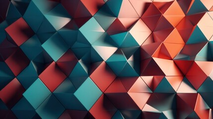 Colorful abstract geometric background with a seamless triangle pattern design