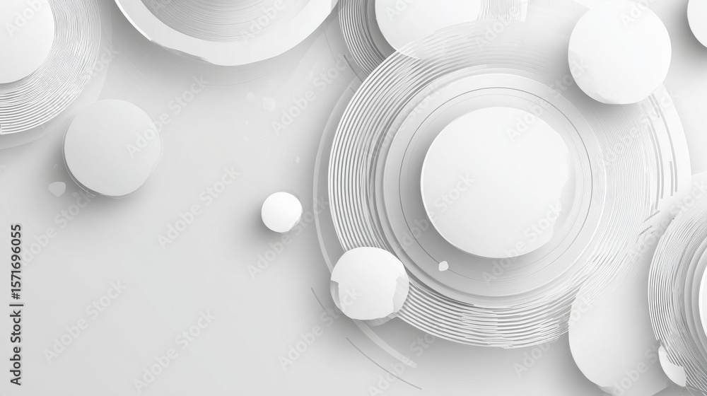 Poster white abstract background. modern circle lines pattern. futuristic concept. minimal geometric design