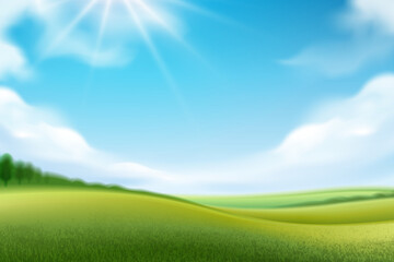 green field and blue sky SVG file