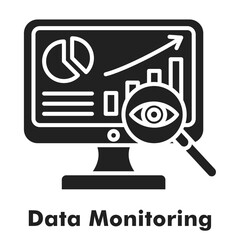 Data Monitoring Icon - Glyph Style