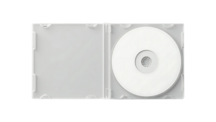 blank dvd case,Minimalist CD Jewel Case with White Compact Disc – 3D Render