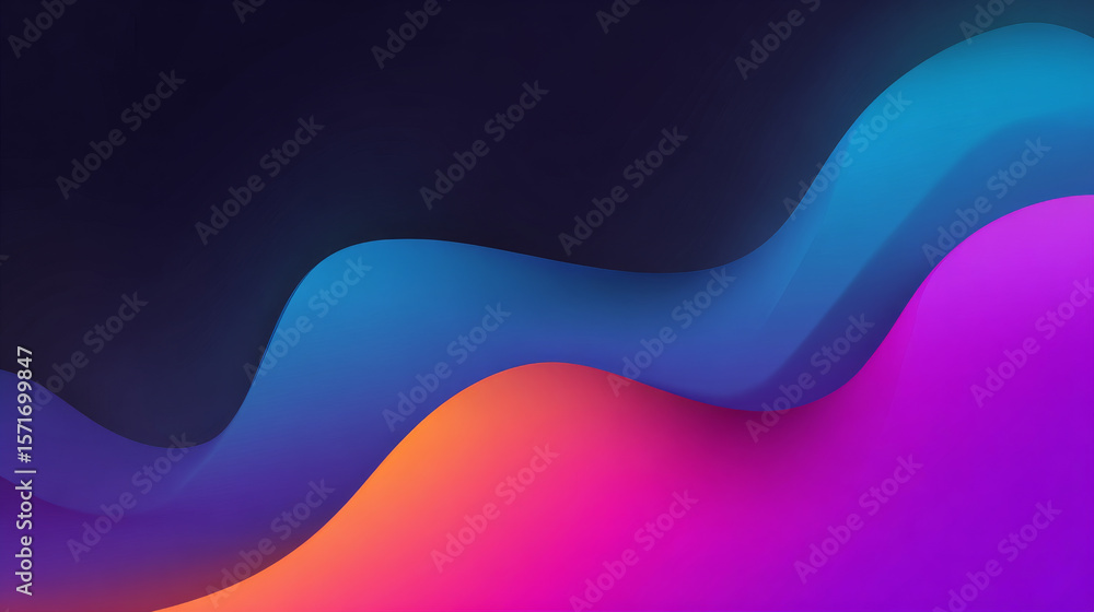 Aufkleber white abstract elegant modern background. wave gradient design style. space concept. landing page.