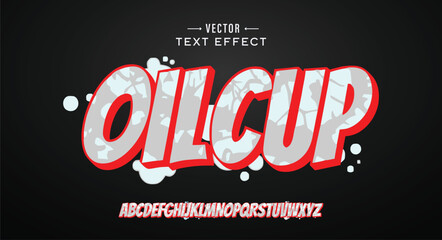 Oilcup, Colorful graffiti editable effect with paint wall concept. Alphabet Graffiti Joker text vector Letters	

