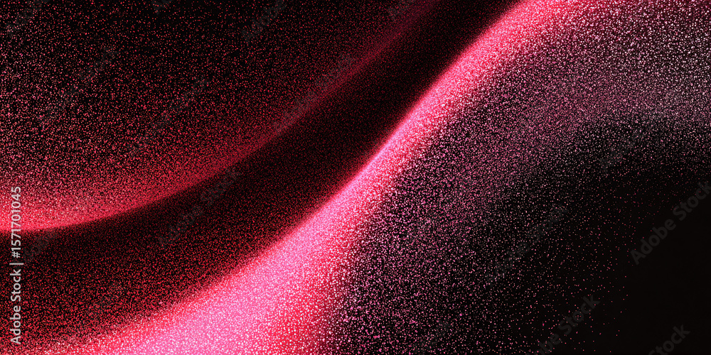 Aufkleber abstract wavy background with pink and red gradient. black. bright colors. particles. dots. noise. b