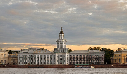 Kunstkamera (Museum of Anthropology and Ethnography) at dawn. St. Petersburg
