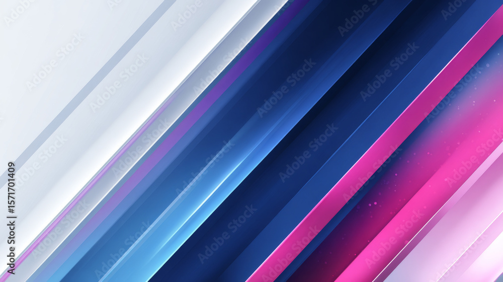 Poster abstract background design with diagonal blue and pink or purple line pattern. vector horizontal for