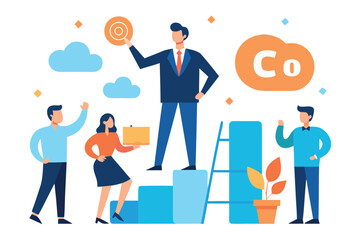 Corporate Team Analysis – Business Finance Data and Investment Strategy Concept