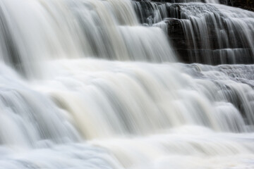  Landscape of Agate Falls captured with motion blur, Michigan's Upper Peninsula, USA
