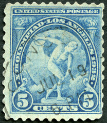USA - 1932: shows Myron Discobolus, Olympic Summer Games, Los Angeles, 1932
