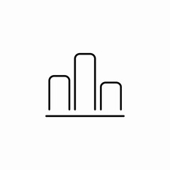 bar chart graph icon sign vector