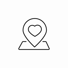 favorite location pin icon sign vector