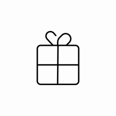 wrapped present gift icon sign vector