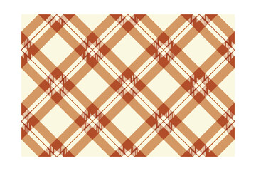 Cream burnished orange plaid pattern design autumn fall