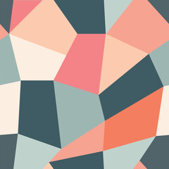 Abstract shapes vector seamless geometric pattern