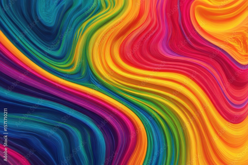 Poster colorful swirls of abstract patterns create a vibrant and dynamic background depicting waves of vari